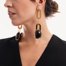 Marni - Chain Amoeba earrings - Black - Woman