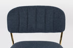 Jolien - Bar & Counter Stool - Fabric - Gold/Dark Blue