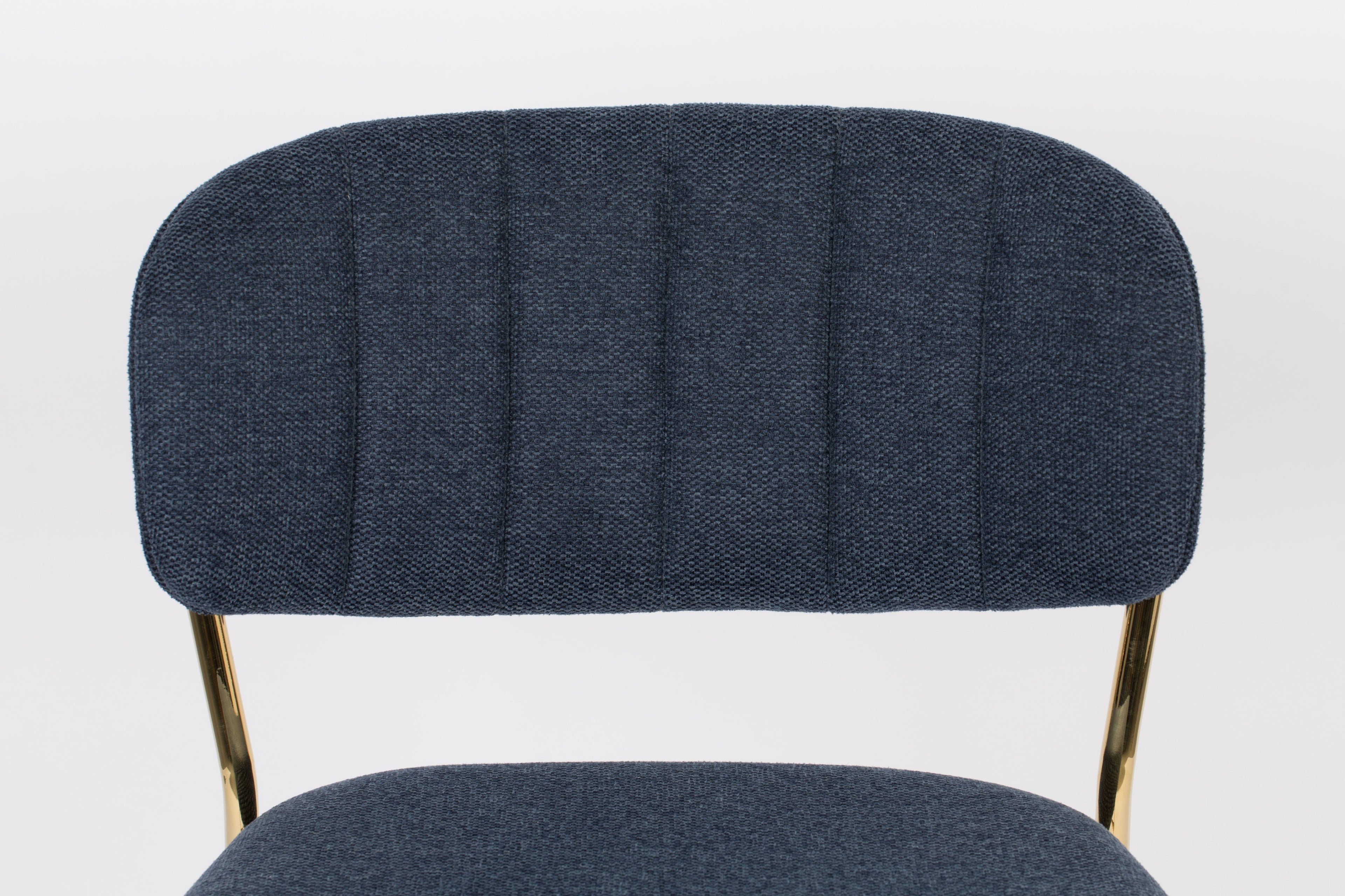 Jolien - Bar & Counter Stool - Fabric - Gold/Dark Blue