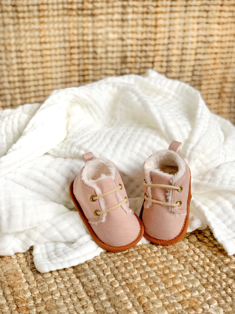 Lined Boots - Old Rose Color