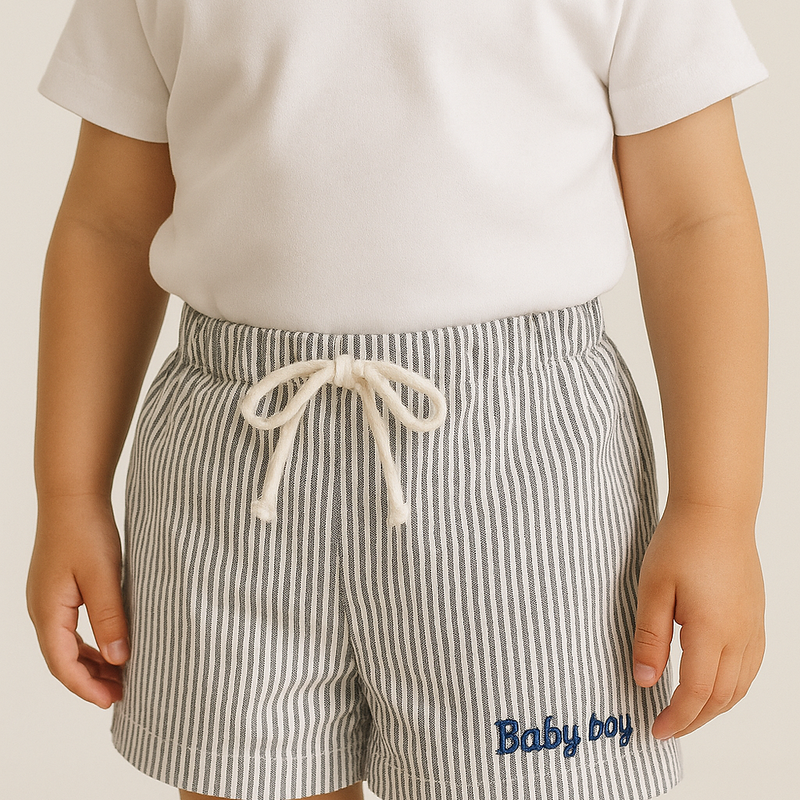 The Captain - Striped & Personalized Shorts