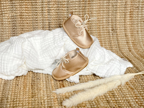 Les Pirouettes - Boots En Cuir Doré