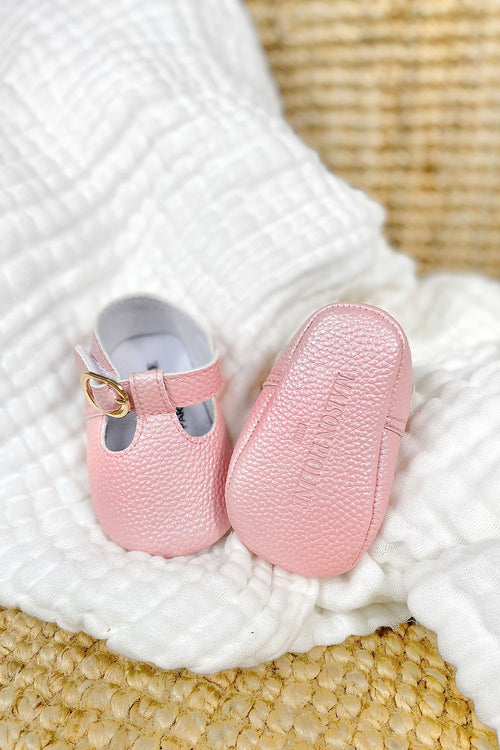 Les Salomés En Cuir Grainé - Rose Clair