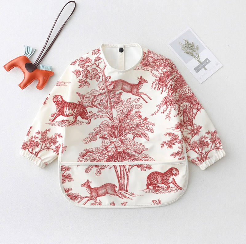 "L'Amore" Apron-Bib - Brick - Toile De Jouy Inspiration