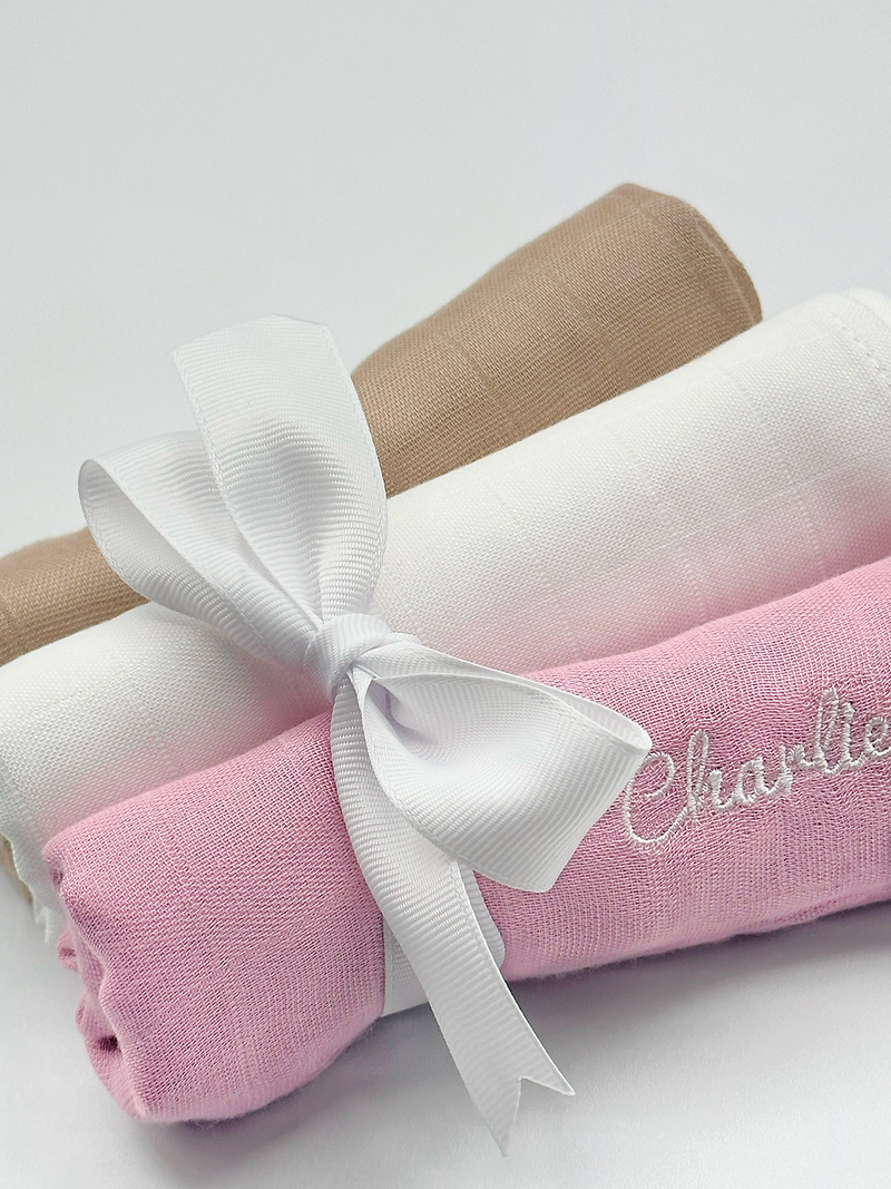 Set Of 3 Swaddles - Powdered Dream