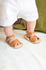 Sandals - Grained Leather - Camel