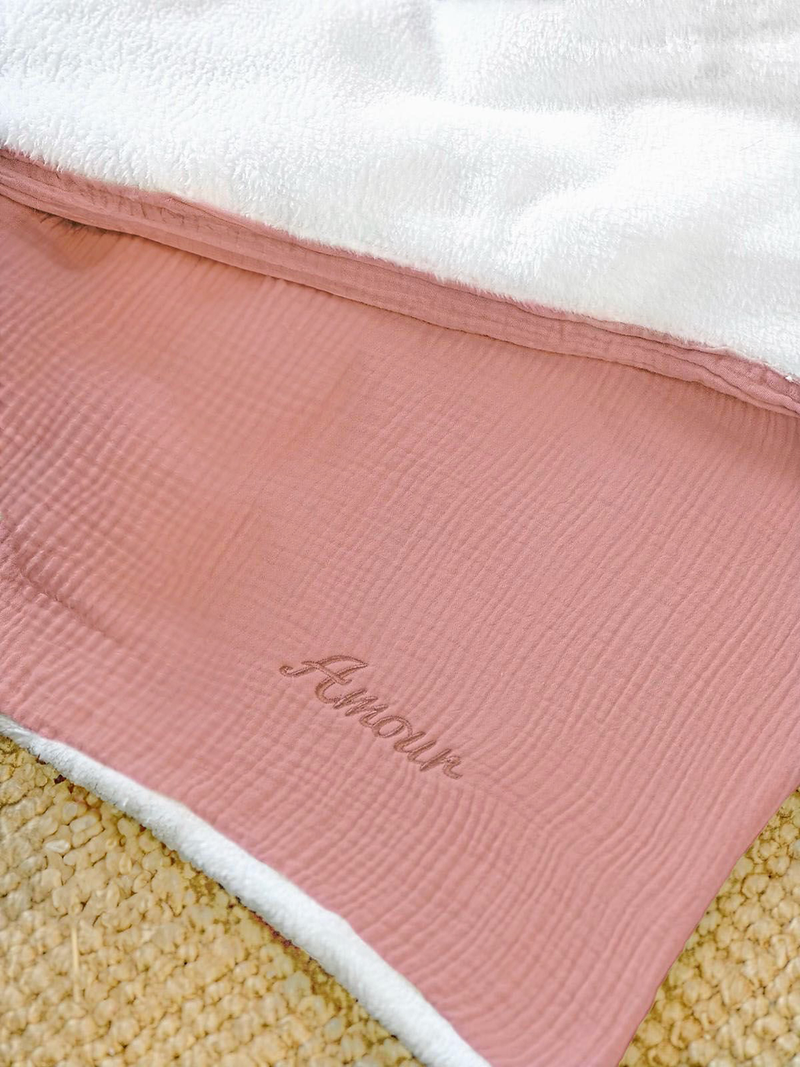 The Inseparable - Lined Blanket - Powder Pink