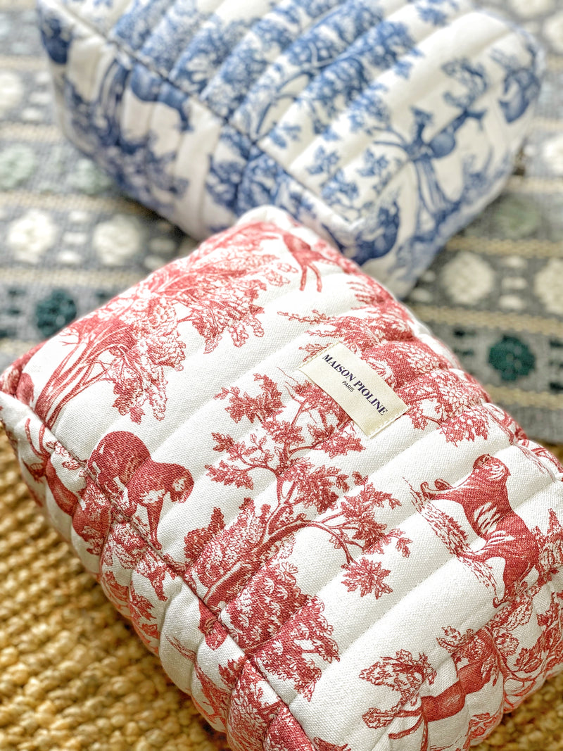 The Maxi Pencil Case - Toile De Jouy Inspiration - Brick