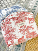 The Maxi Pencil Case - Toile De Jouy Inspiration - Brick