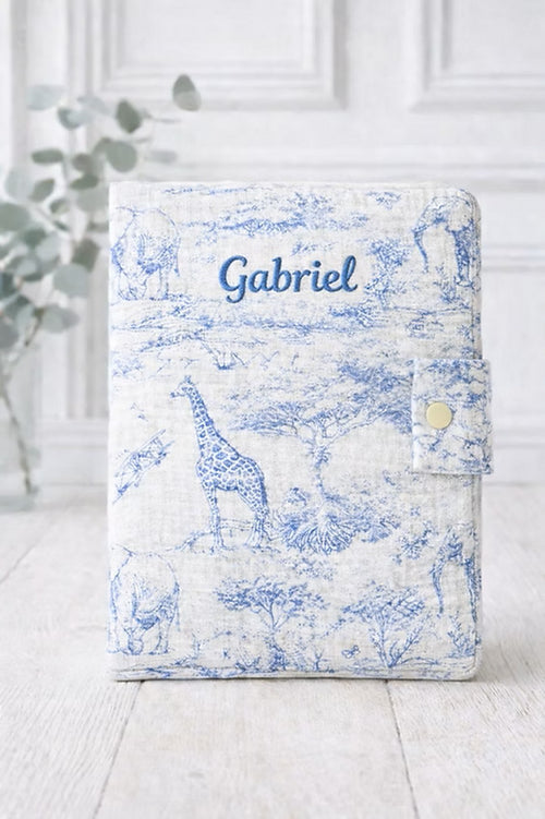 Le Voyageur - Protège Carnet De Santé - Bleu Nuage