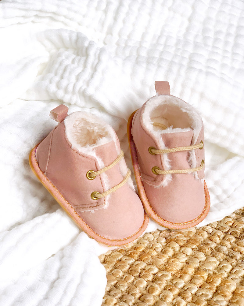 Lined Boots - Old Rose Color