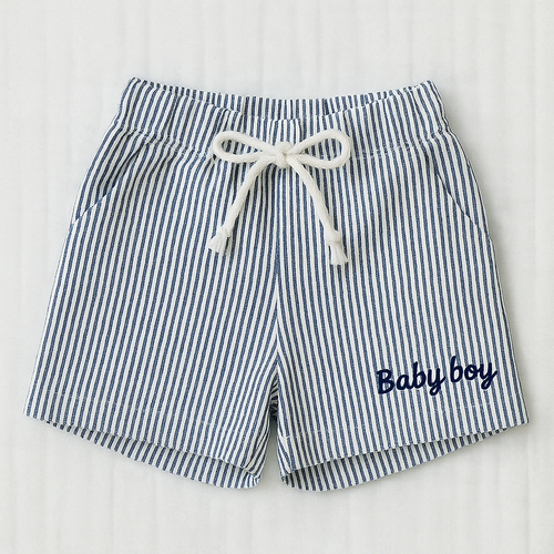 The Captain - Striped & Personalized Shorts