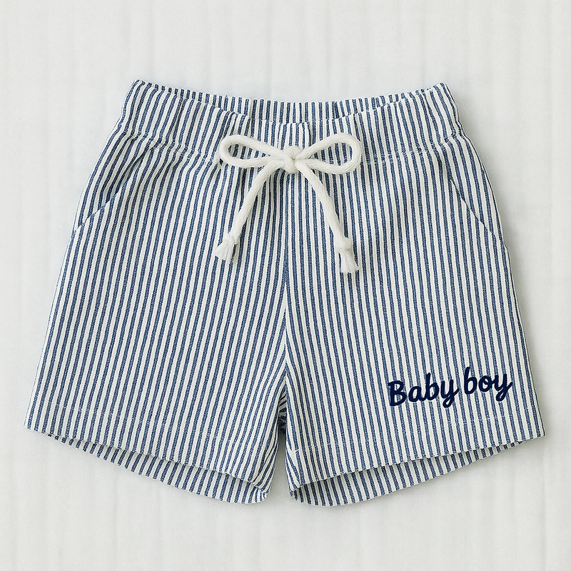 The Captain - Striped & Personalized Shorts