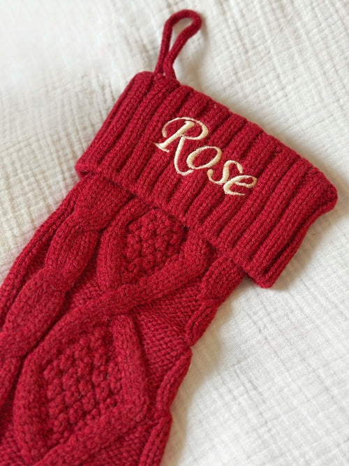 La Chaussette De Noël Bordeaux - Décoration À Accrocher