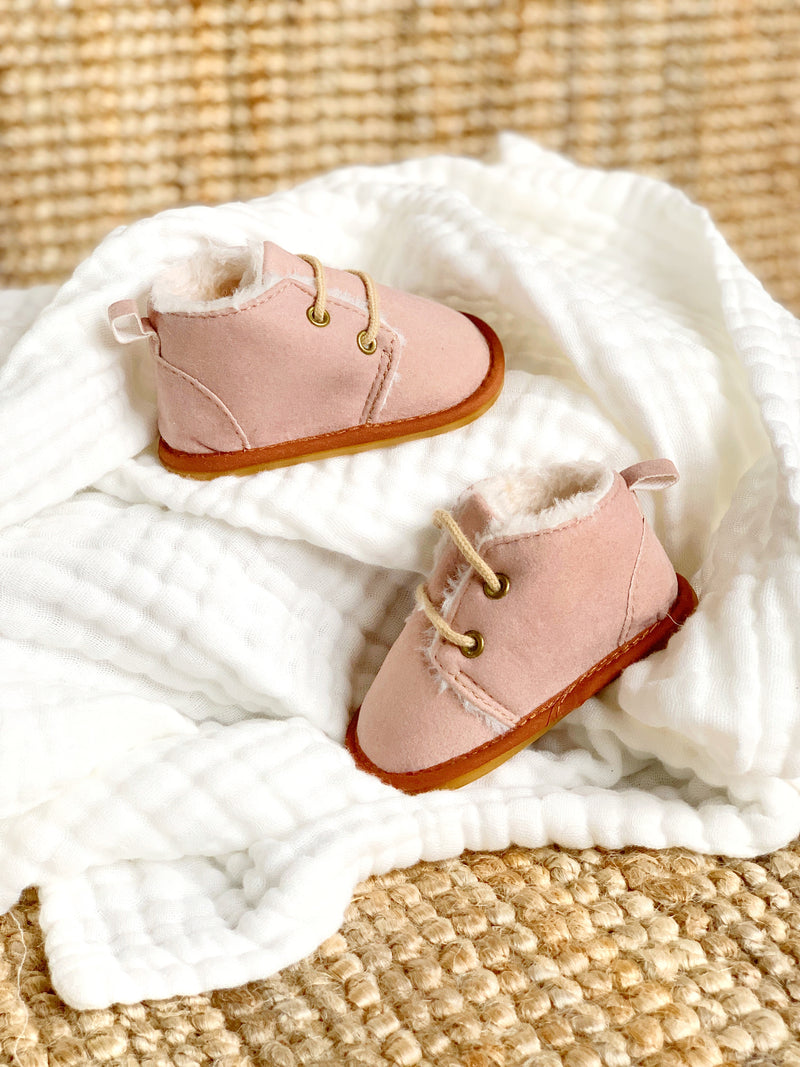 Lined Boots - Old Rose Color