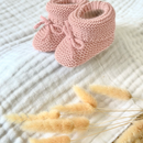 Les Choupinets - Powder Pink - Newborn Booties