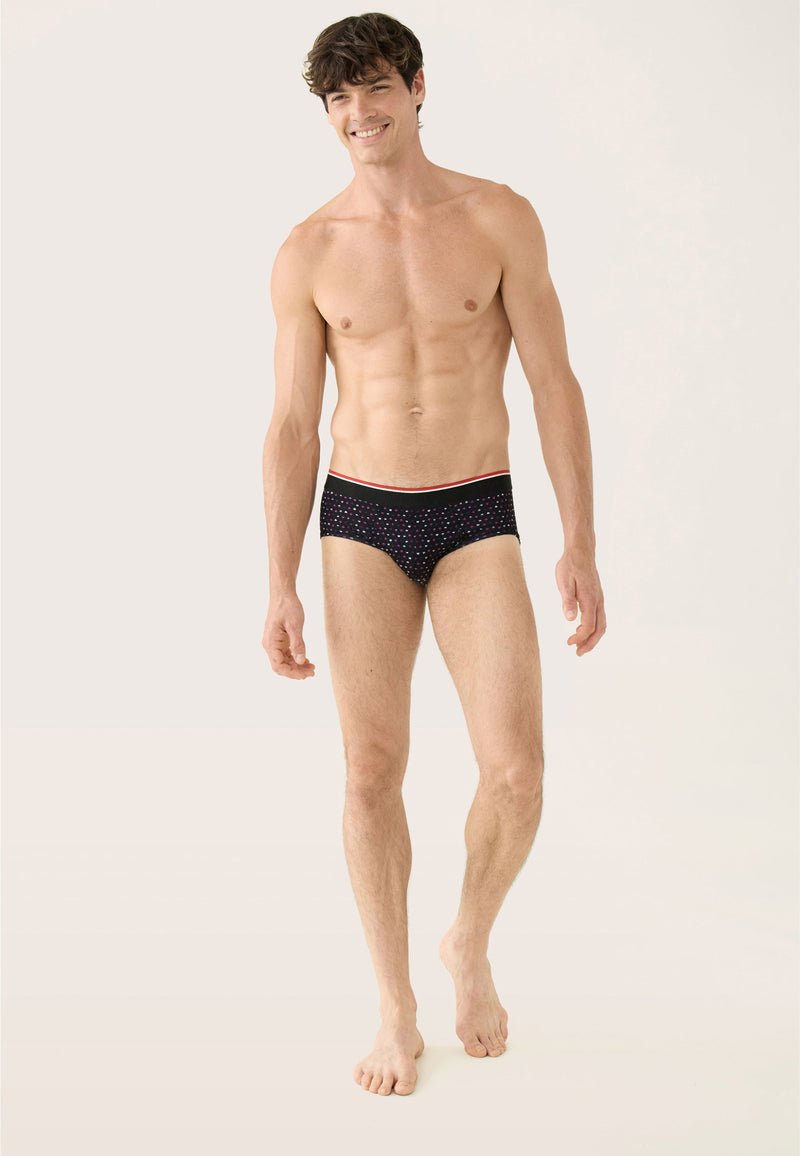 Slip À Motif - Terrible Petits Carres Noir