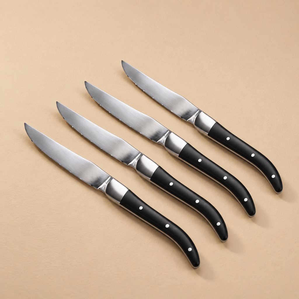 Sauter - Sæt Med 4 Steakknive - Rustfrit Stål 3Cr13 - Sort