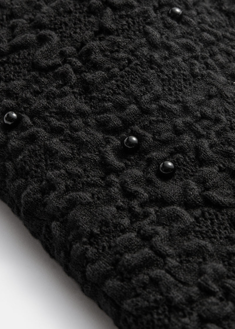Jumper Pa Waffle Sweater - Black - Women