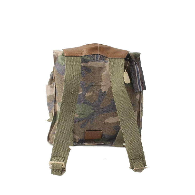 Valentino Military Canvas Backpack - Green - Man