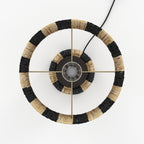 Soléa - Black Striped Palm Leaf Lamp