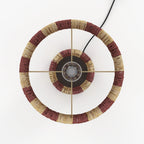 Soléa - Striped Terracotta Palm Leaf Lamp