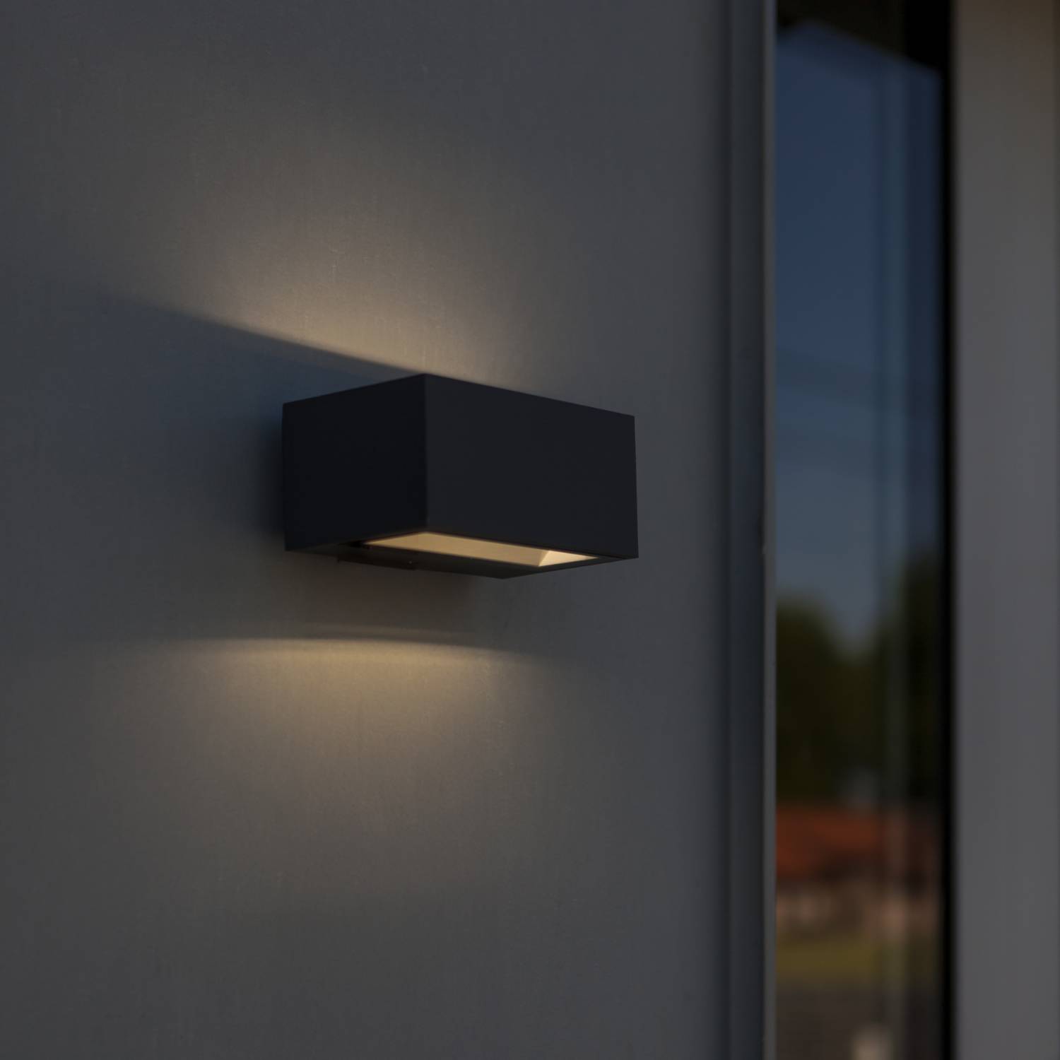 Gemini - Mains Wall Light - Aluminium - Dark Grey