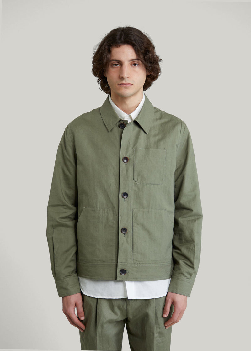 Veste Bergame vert-de-gris - 1