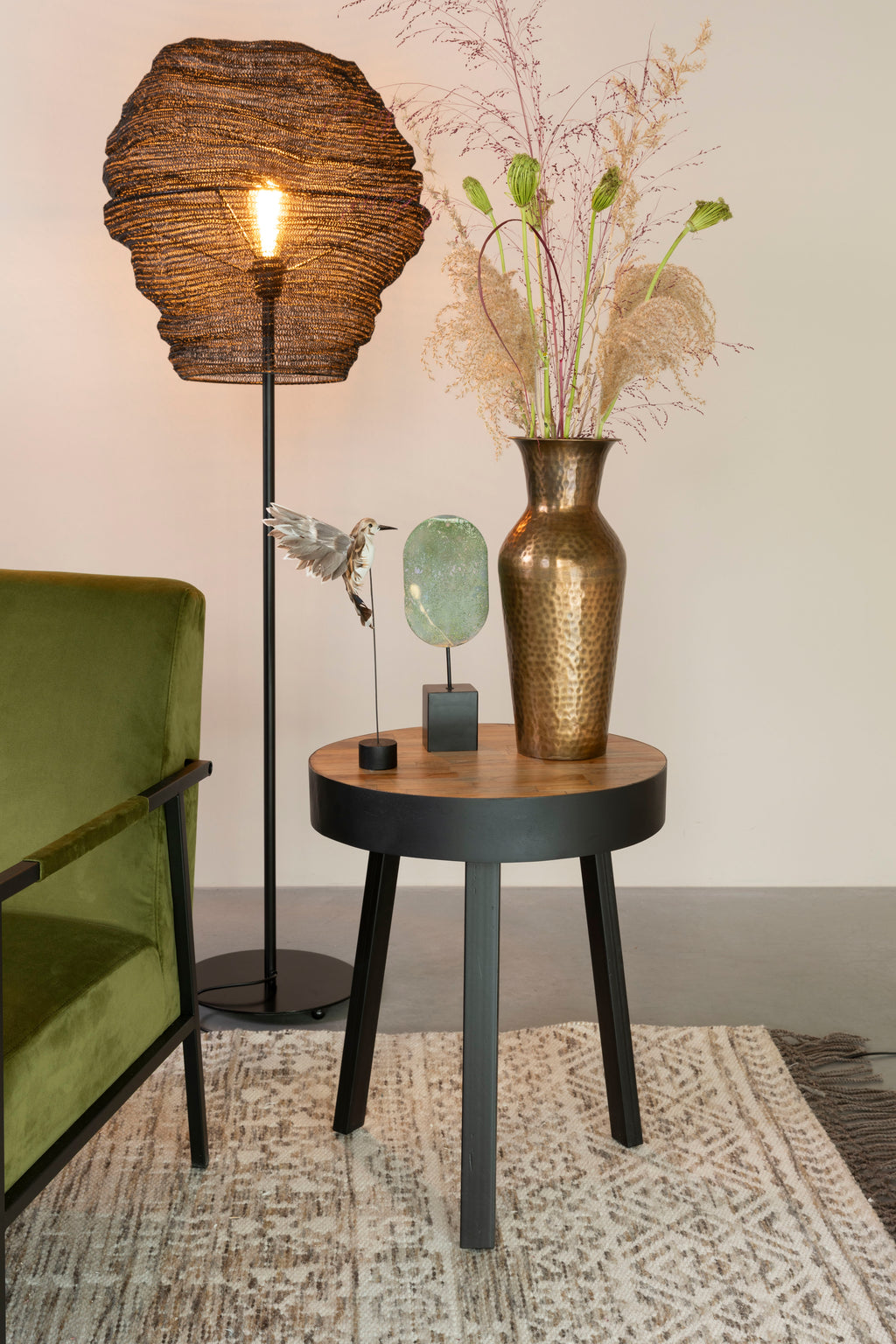 Lena - Floor Lamp - Iron - Black
