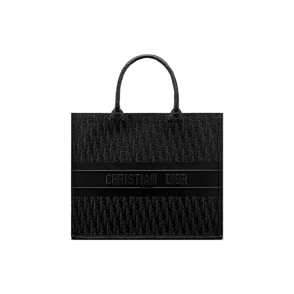 Dior - Oblique Leather Cabas - Women - Black