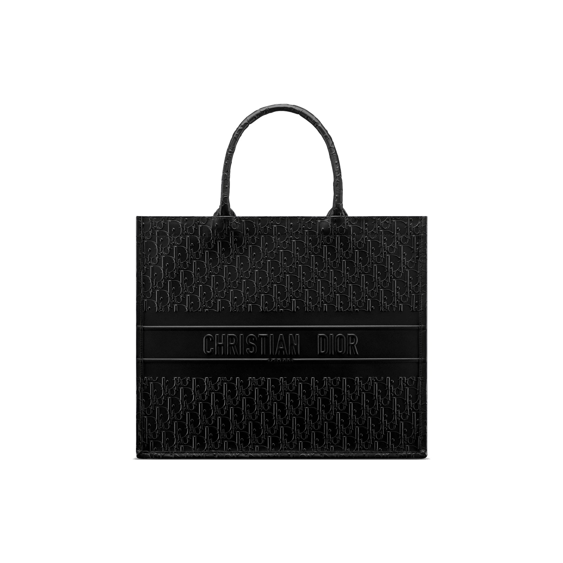 Dior - Oblique Leather Cabas - Women - Black
