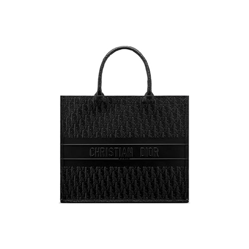 Tote Dior Oblique de piel - Mujeres - Negro