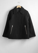 Jacket St Jodie Wool Biker Jkt - Black - Women