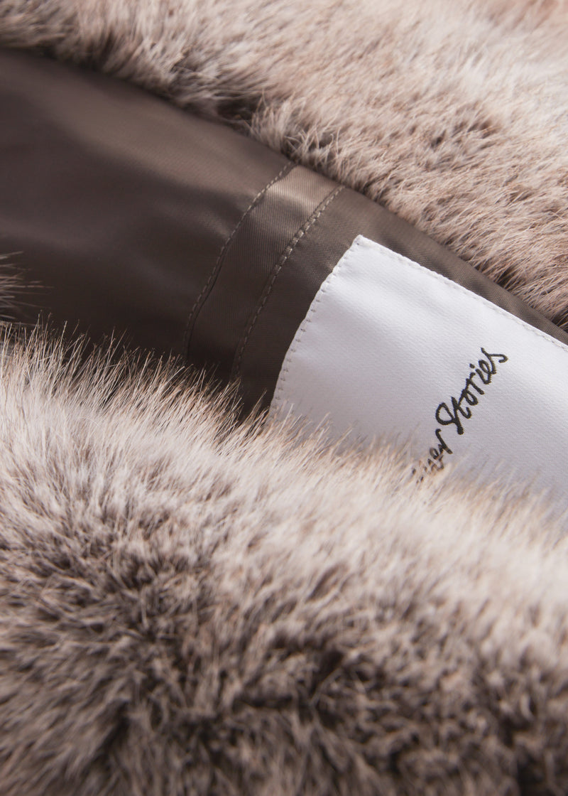 St Malou Fur Jkt Jacket - Beige - Women