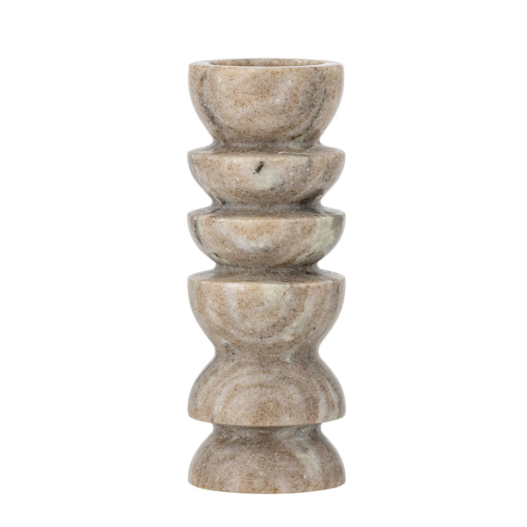 Tasya - Set of 4 Tealight Holders - Natural - Marble