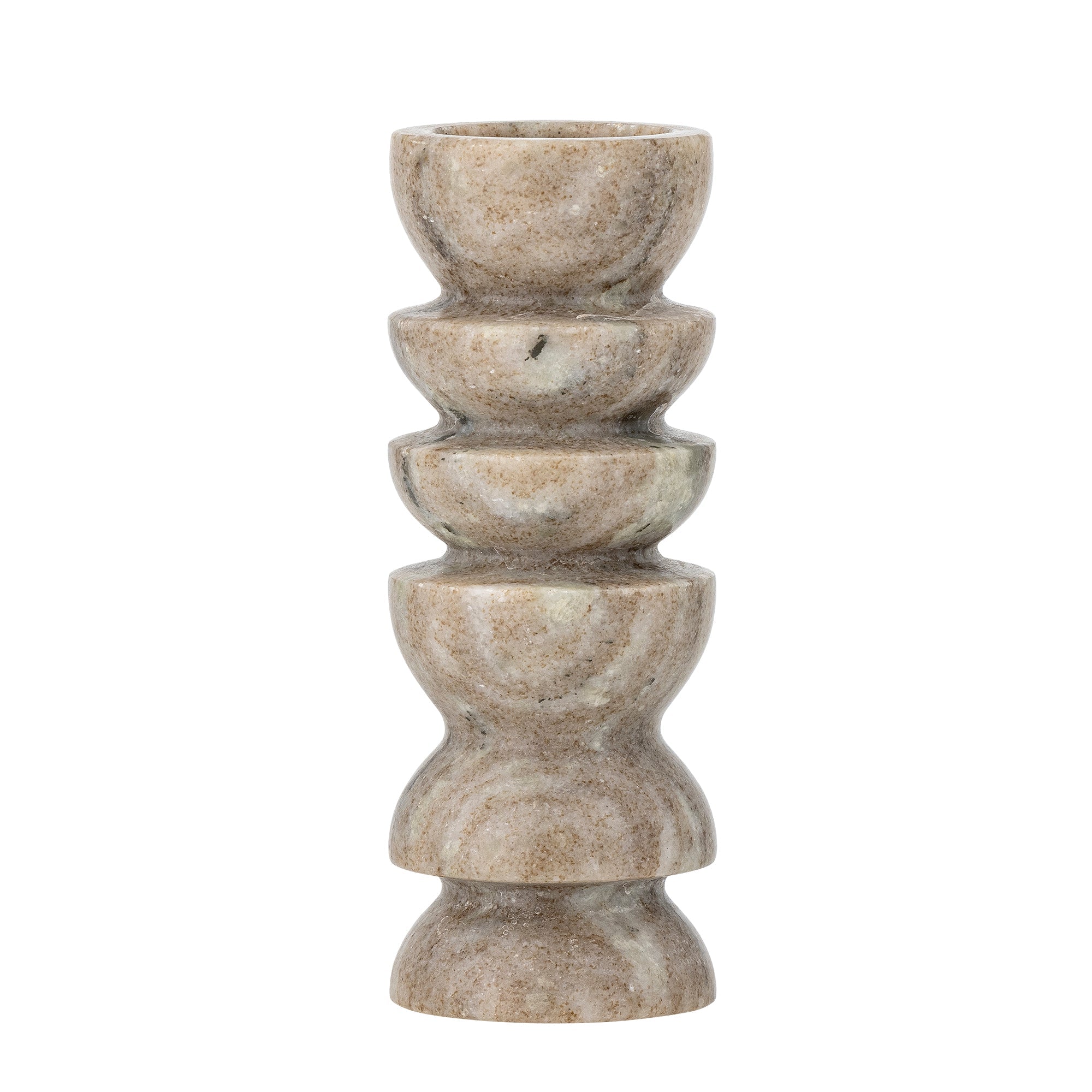 Tasya - Set of 4 Tealight Holders - Natural - Marble