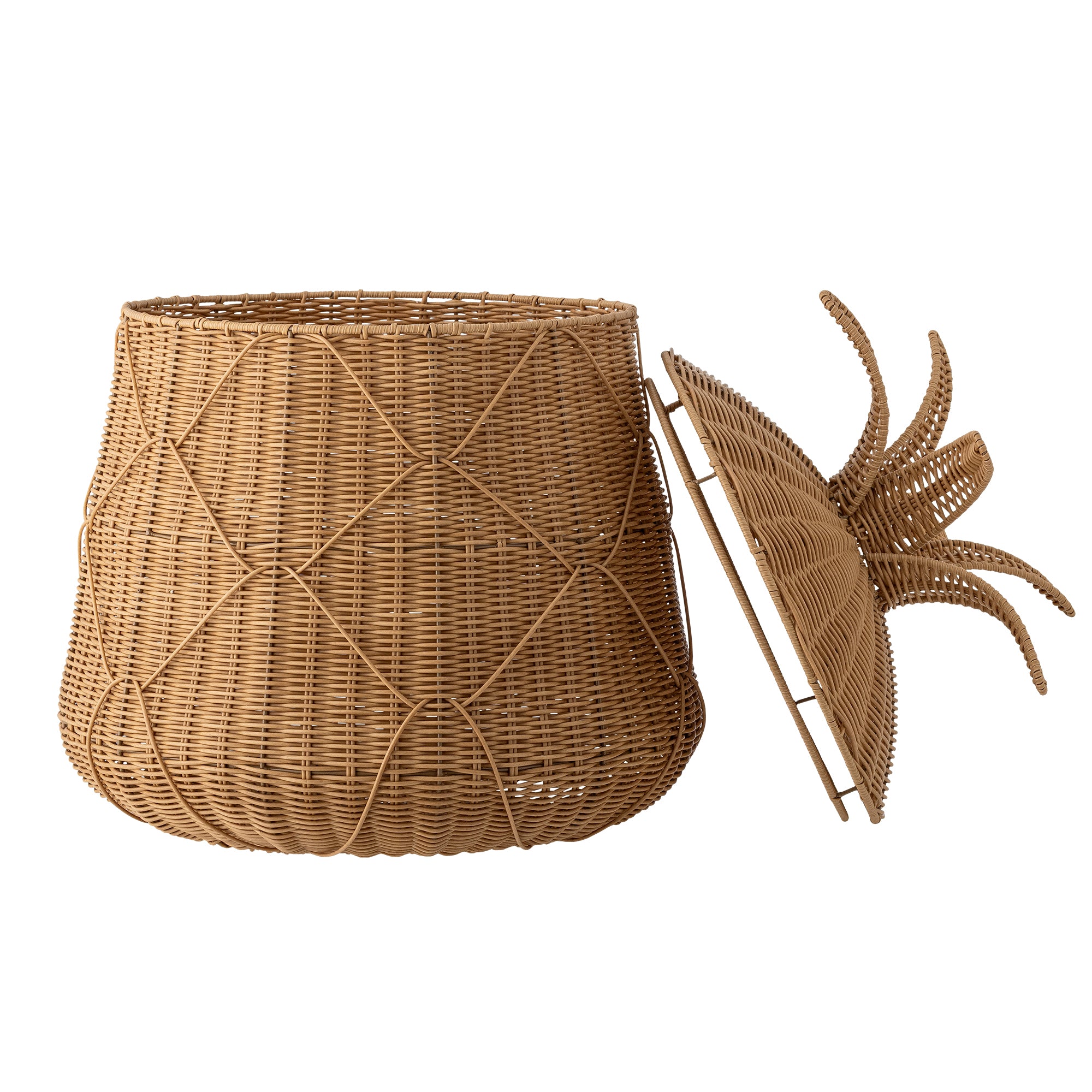 Anann - Basket with Lid - Natural - Polyrattan