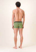 Set di 5 Boxer Intrecci in Cotone - Giallo Anice Verde Foresta Verde Salvia Antracite Nero