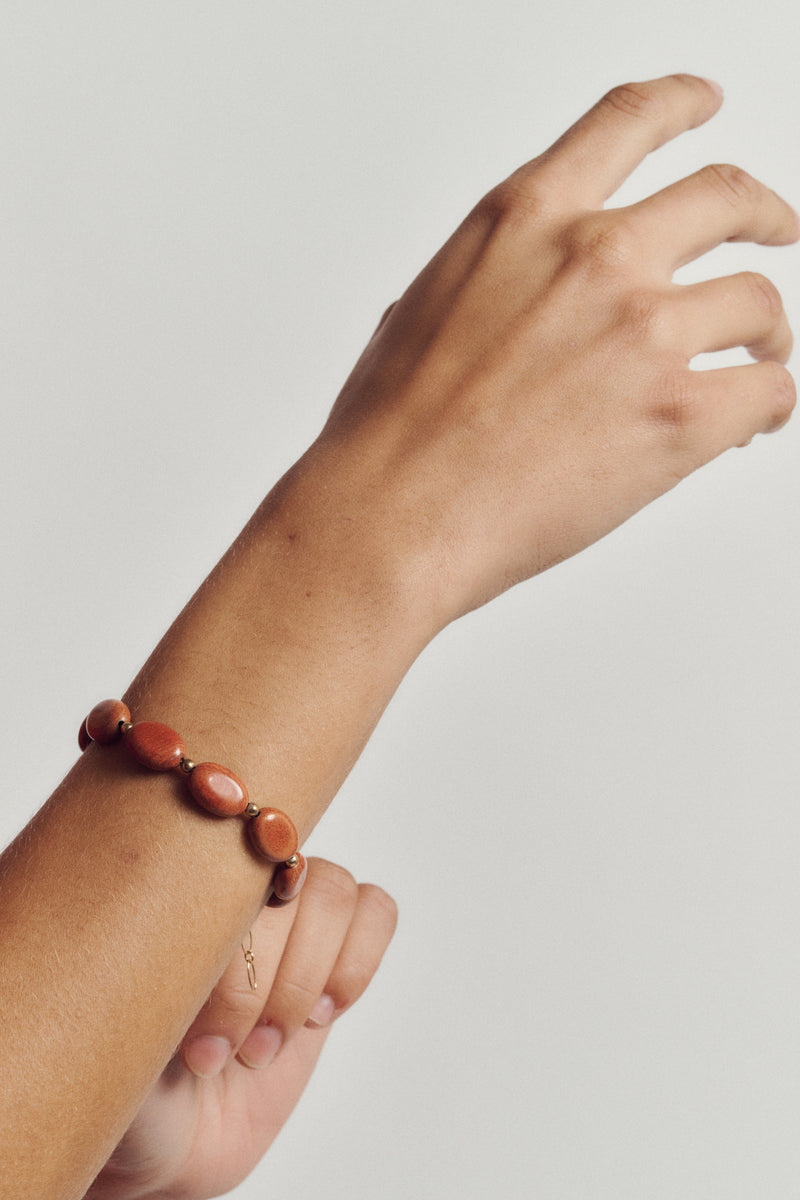 Le Bracelet Jeanne Jaspe Rouge