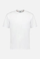 T-Shirt Homme Blanc Avec Poche Poitrine En Coton - Sasha Blanc