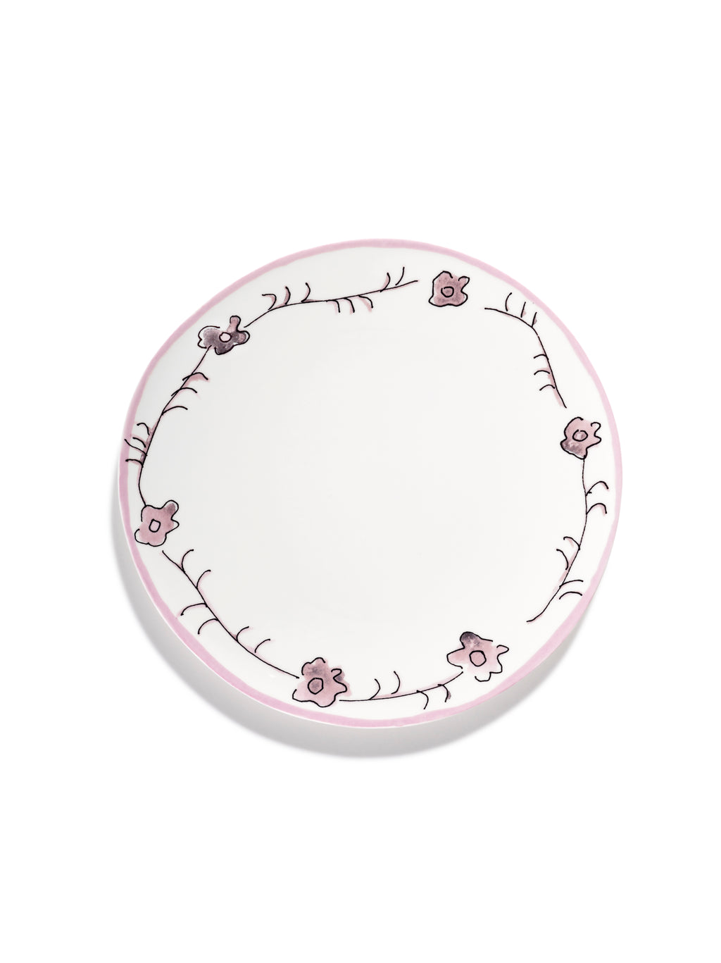 Midnight Flowers - Lot De 2 Assiettes - L - Porcelaine Bone China - Foncé Viola