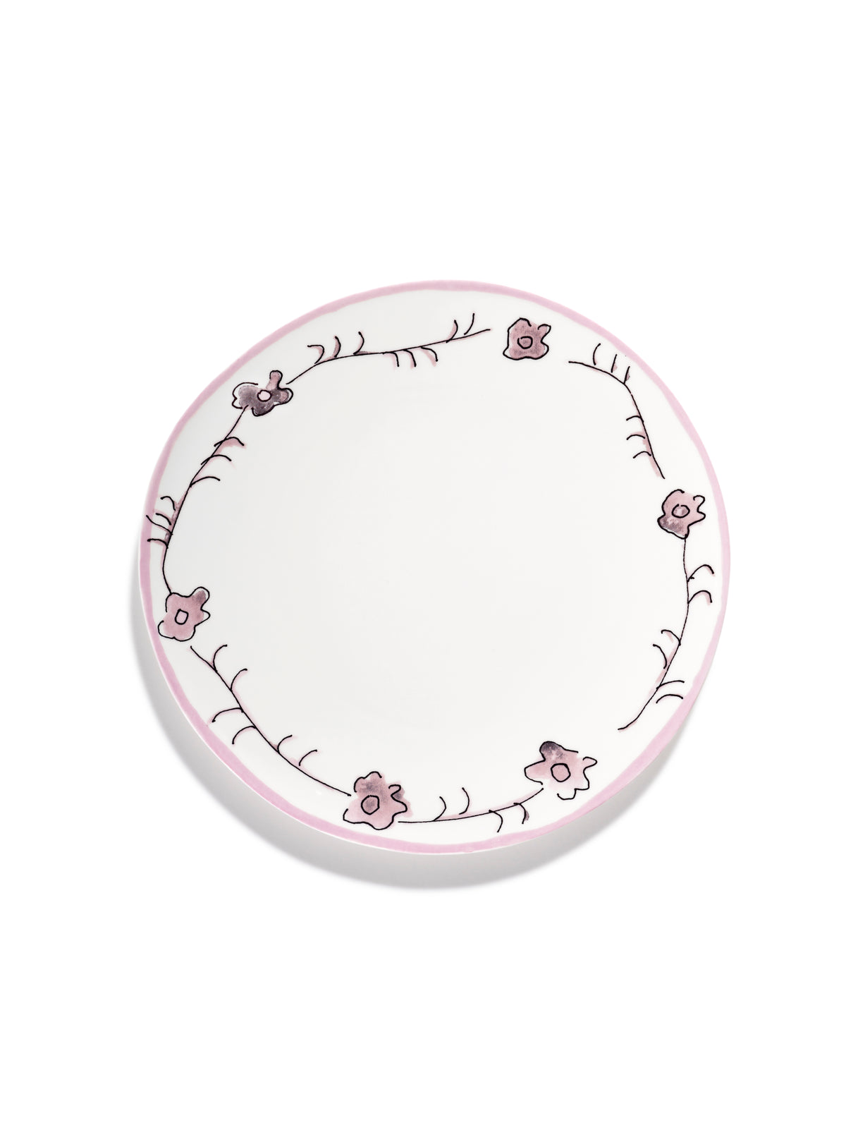 Midnight Flowers - Lot De 2 Assiettes - L - Porcelaine Bone China - Foncé Viola