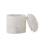Lira - Jar with Lid - White - Marble
