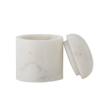 Lira - Set of 4 Jars with Lid - White - Marble