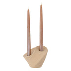 Brent - Candle Holder - Natural - Stoneware