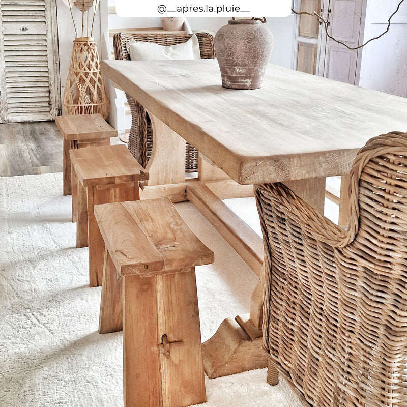 Tabouret Eka en bois clair