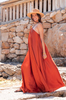 ÉLÉA Terracotta - Robe Perles Satinée