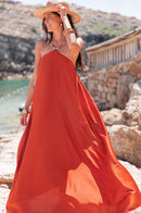 ÉLÉA Terracotta - Robe Perles Satinée