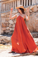 ÉLÉA Terracotta - Robe Perles Satinée