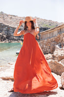 ÉLÉA Terracotta - Robe Perles Satinée